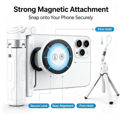 📸LAST DAY 32% OFF-Zoomable Magnetic Palm Grip | Selfie Stick & Tripod
