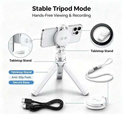 📸LAST DAY 32% OFF-Zoomable Magnetic Palm Grip | Selfie Stick & Tripod