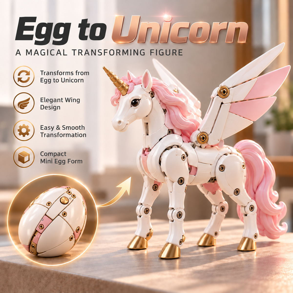 🦄🔥 Magic Unicorn Egg – From Mysterious Egg to Majestic Winged Unicorn! 🥚✨💖