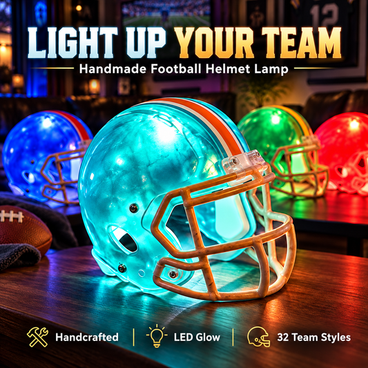 ⌛ Last Day 49% OFF 🔥 Handmade Football Helmet Lamp – LED Team Fan Cave Light with 32 Team Styles