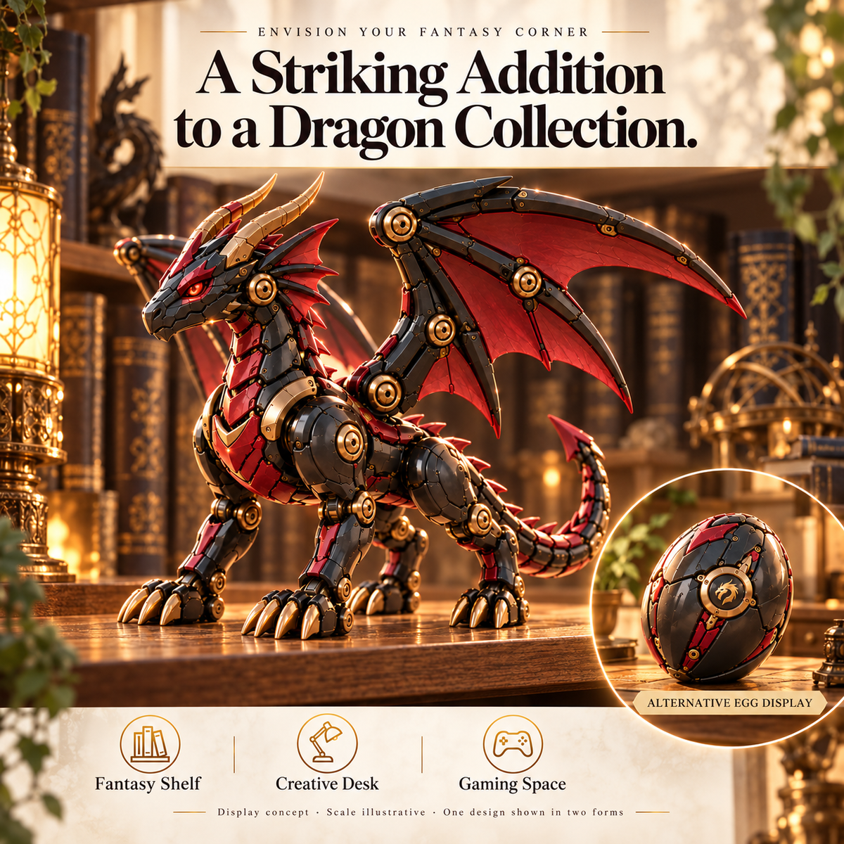 🔥 49% OFF 🐉 Mechanical Dragon Egg – Transform Into a Fierce Winged Dragon! ✨