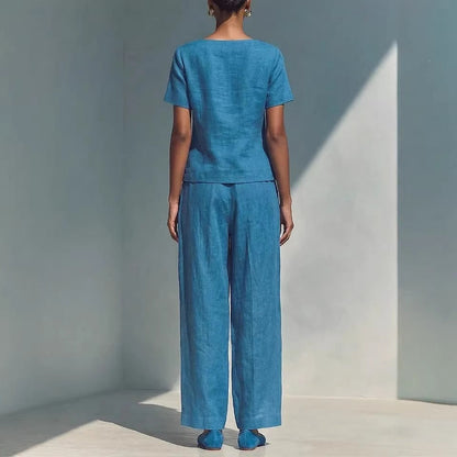 Tailored Linen Two-Piece Set