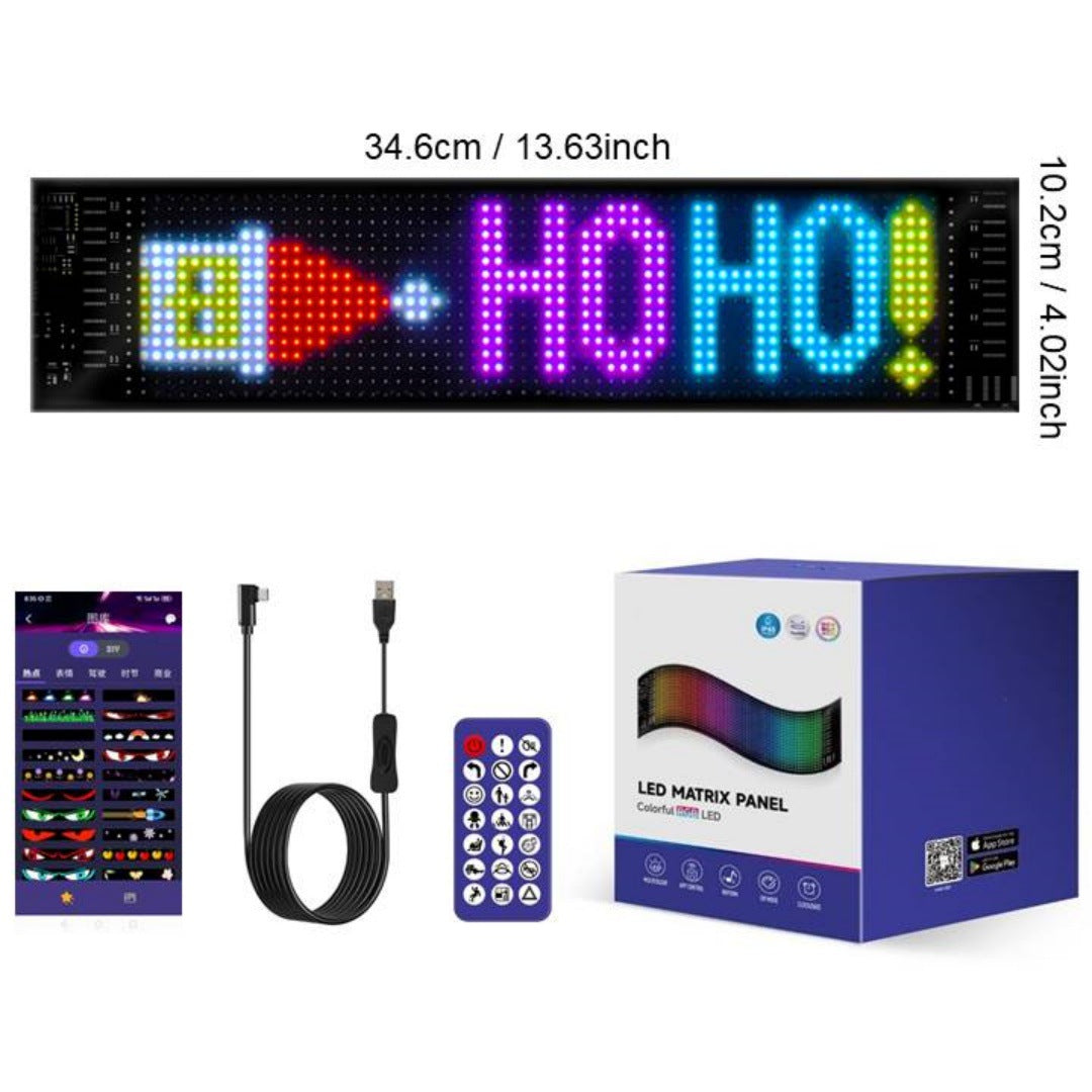 🎄 Smart LED Pixel Car Display — App-Controlled Custom Text, Colors & Animations