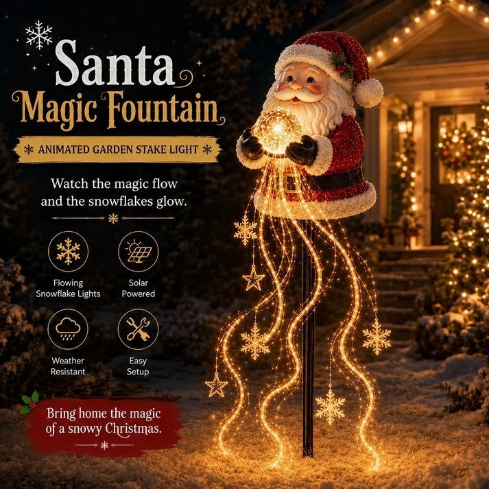 ☃️ Snowman Magic Fountain Garden Light – Festive Winter Glow ✨