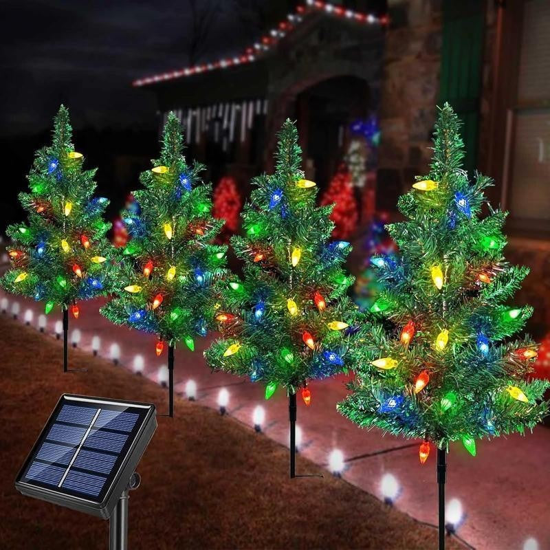 🎄 Solar Christmas Tree Garden Light – Festive Outdoor Holiday Decor
