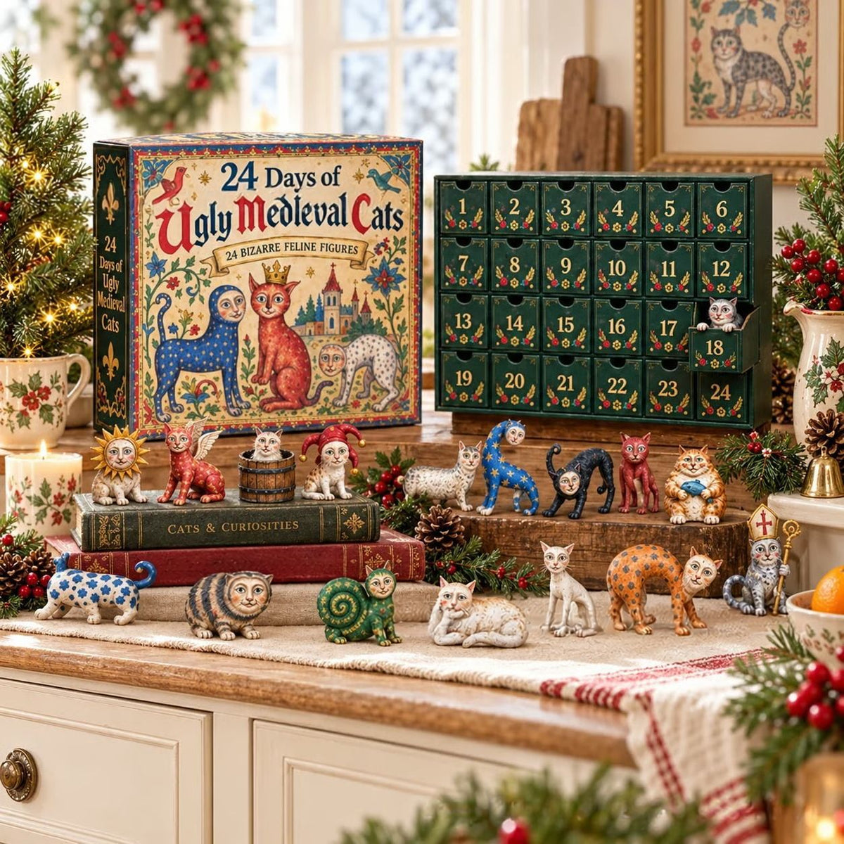 🐱 24 Days of Ugly Medieval Cats – Funny Christmas Advent Calendar 🎄