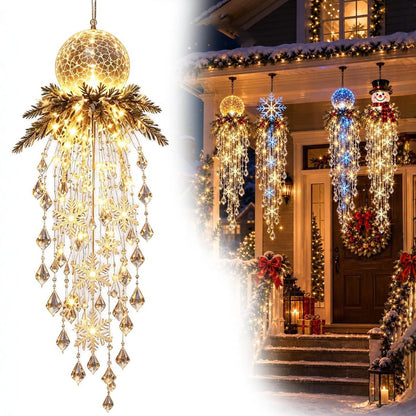 ❄️ Cascading Christmas Waterfall Lights – Festive Outdoor Hanging Decor ✨