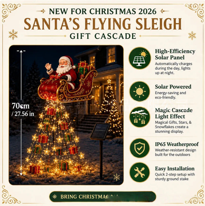 🎅 Solar Santa Garden Light – Magical Christmas Outdoor Decor ✨