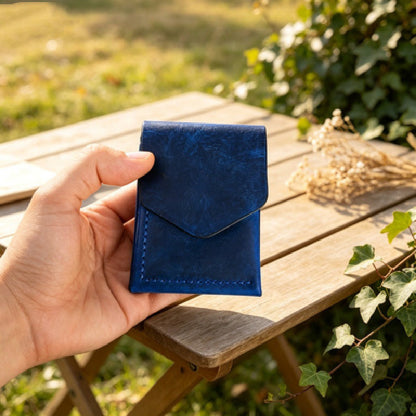 💳✨ Handmade Genuine Leather Wallet for Men – Slim Magnetic Card & Cash Holder