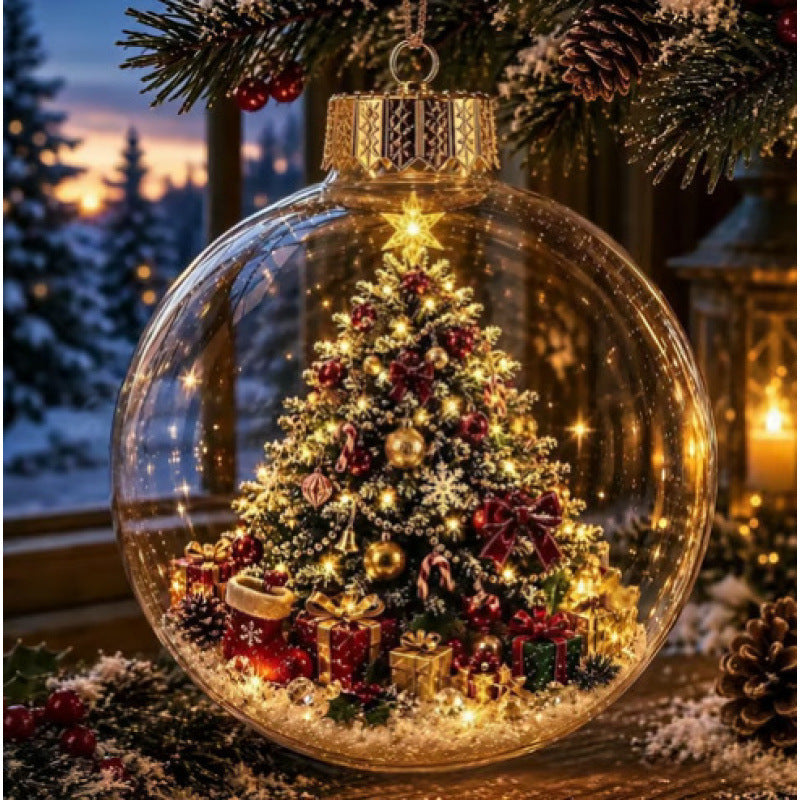 🎄 Mini Christmas Diorama Ornament – Portable Holiday Scene Ball ✨