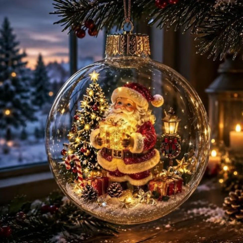 🎄 Mini Christmas Diorama Ornament – Portable Holiday Scene Ball ✨