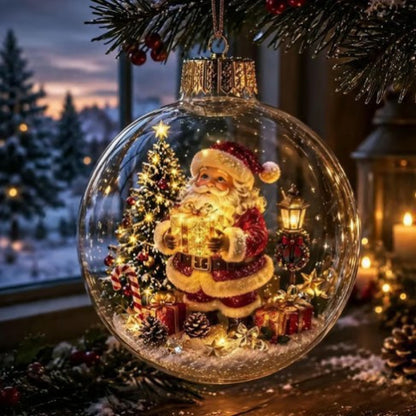 🎄 Mini Christmas Diorama Ornament – Portable Holiday Scene Ball ✨