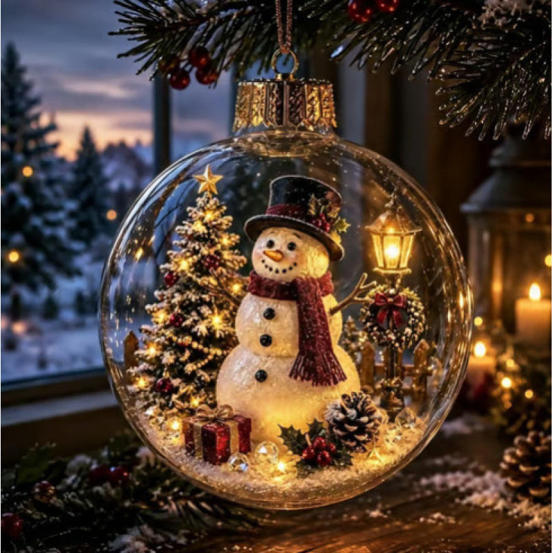 🎄 Mini Christmas Diorama Ornament – Portable Holiday Scene Ball ✨