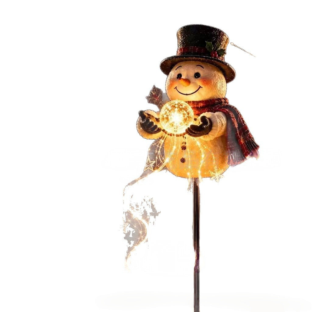 ☃️ Snowman Magic Fountain Garden Light – Festive Winter Glow ✨
