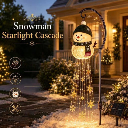 ☃️ Snowman Magic Fountain Garden Light – Festive Winter Glow ✨