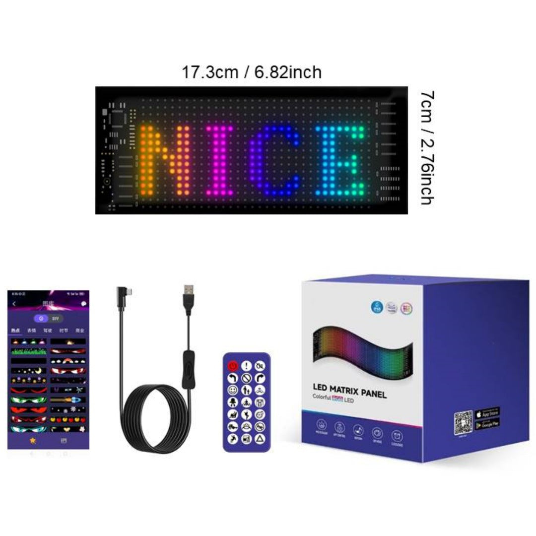 🔥 Custom LED Car Display – Text, Colors & Dynamic Animations