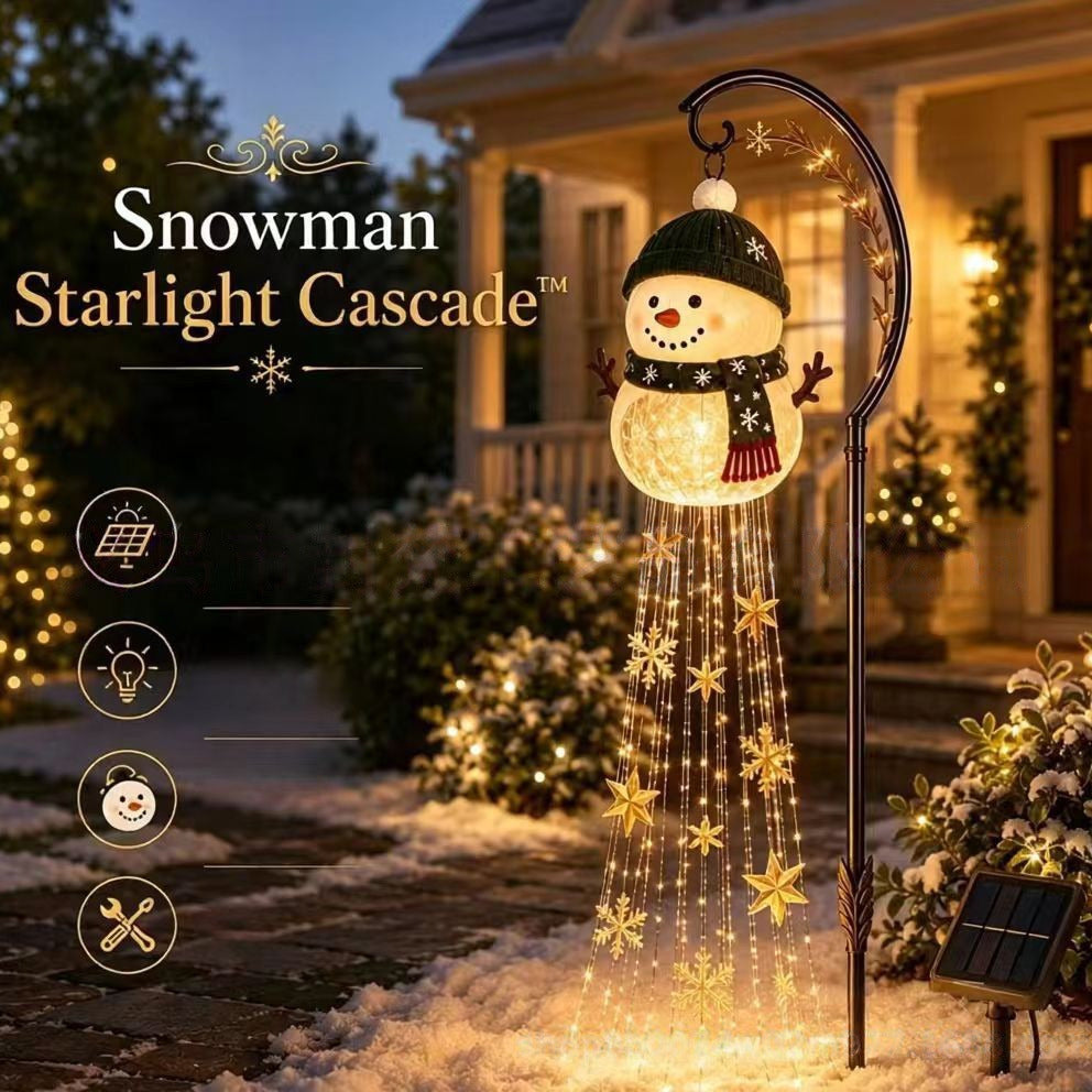 ☃️ Snowman Magic Fountain Garden Light – Festive Winter Glow ✨
