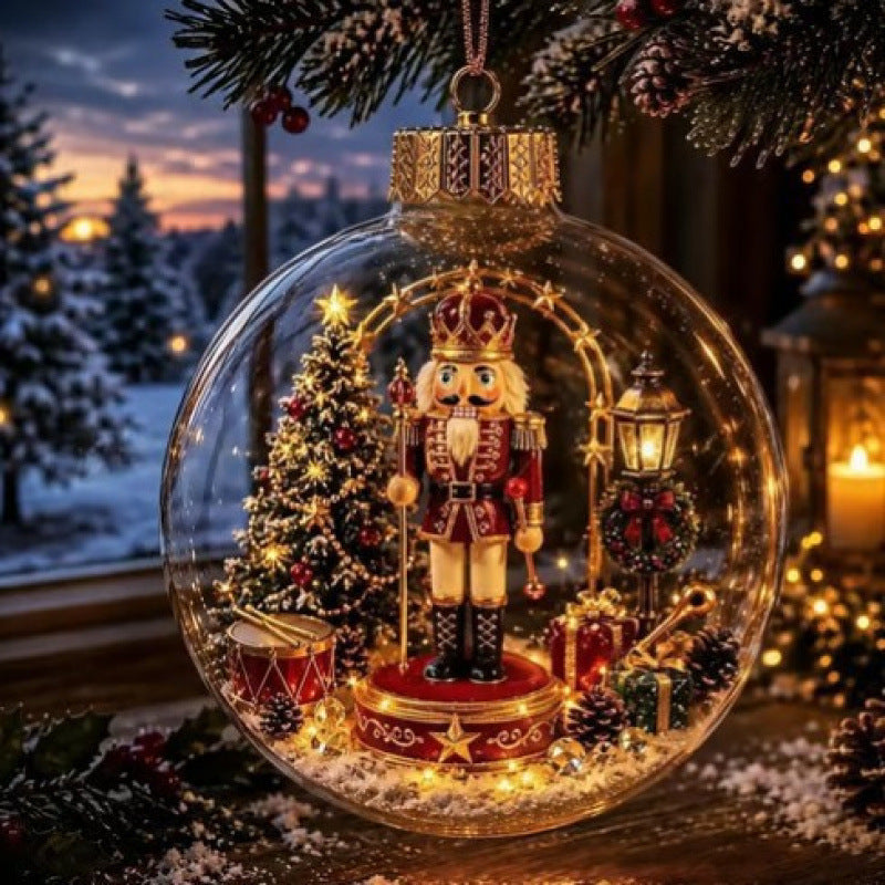 🎄 Mini Christmas Diorama Ornament – Portable Holiday Scene Ball ✨