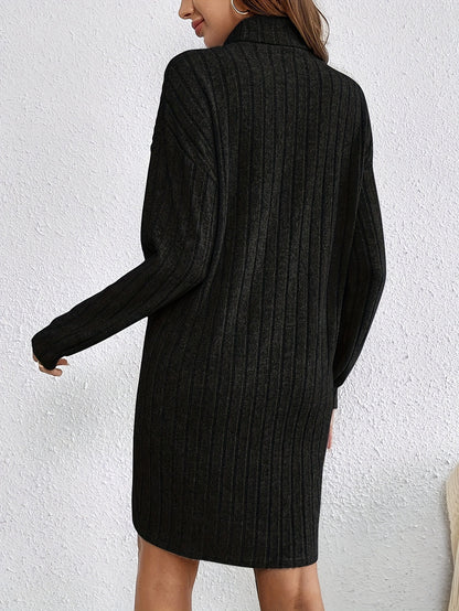Casual Turtleneck Knit Dress – Fall/Winter Women's Style