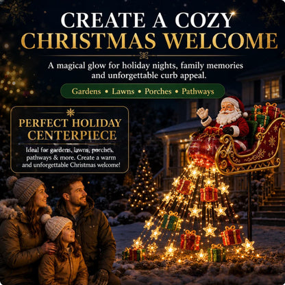 🎅 Solar Santa Garden Light – Magical Christmas Outdoor Decor ✨