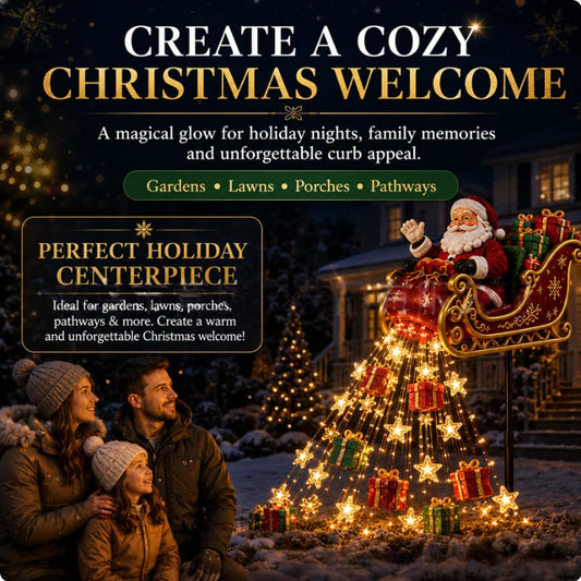 🎅 Solar Santa Garden Light – Magical Christmas Outdoor Decor ✨