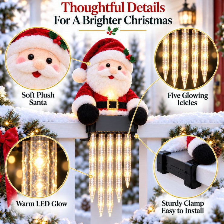 ☃️ WinterGlow Snowman Icicle Lights – Magical Christmas Hanging Decor ✨