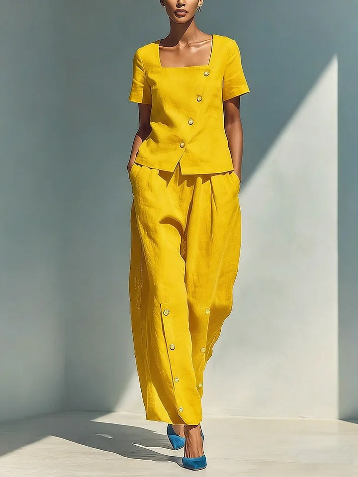 Tailored Linen Two-Piece Set