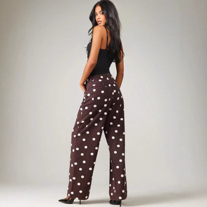 Polka Dot Relaxed Denim Jeans