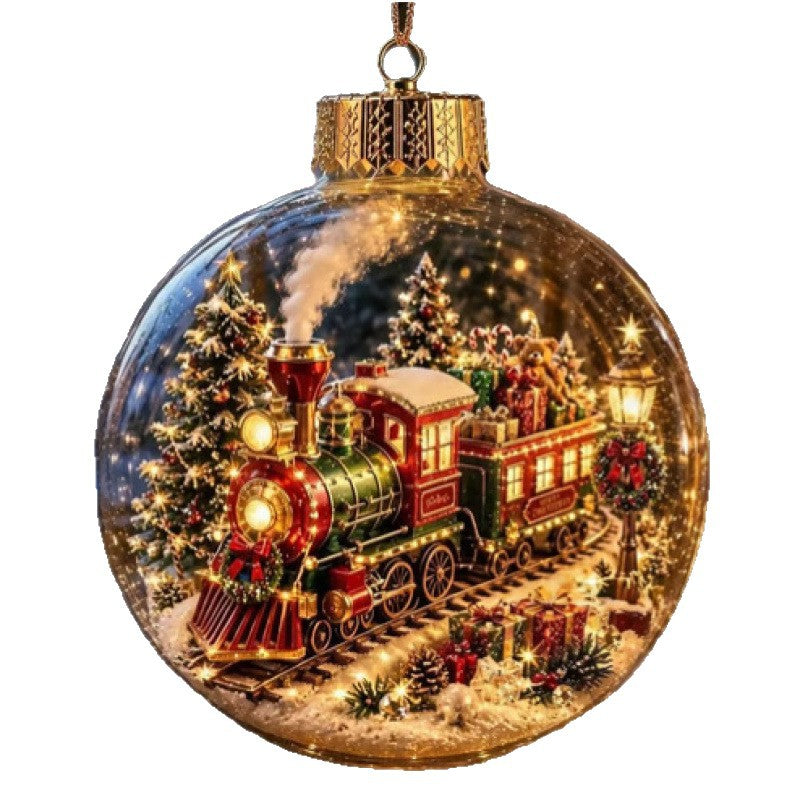 🎄 Mini Christmas Diorama Ornament – Portable Holiday Scene Ball ✨