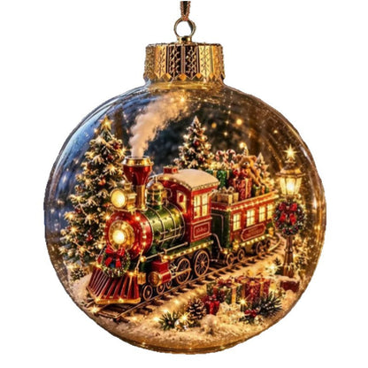 🎄 Mini Christmas Diorama Ornament – Portable Holiday Scene Ball ✨