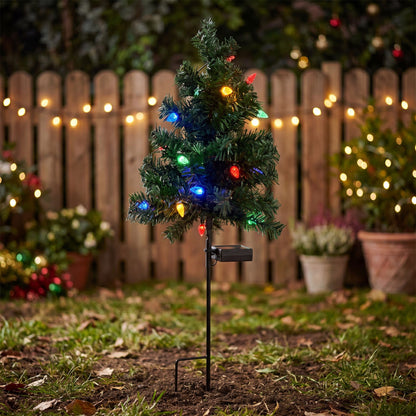 🎄 Solar Christmas Tree Garden Light – Festive Outdoor Holiday Decor