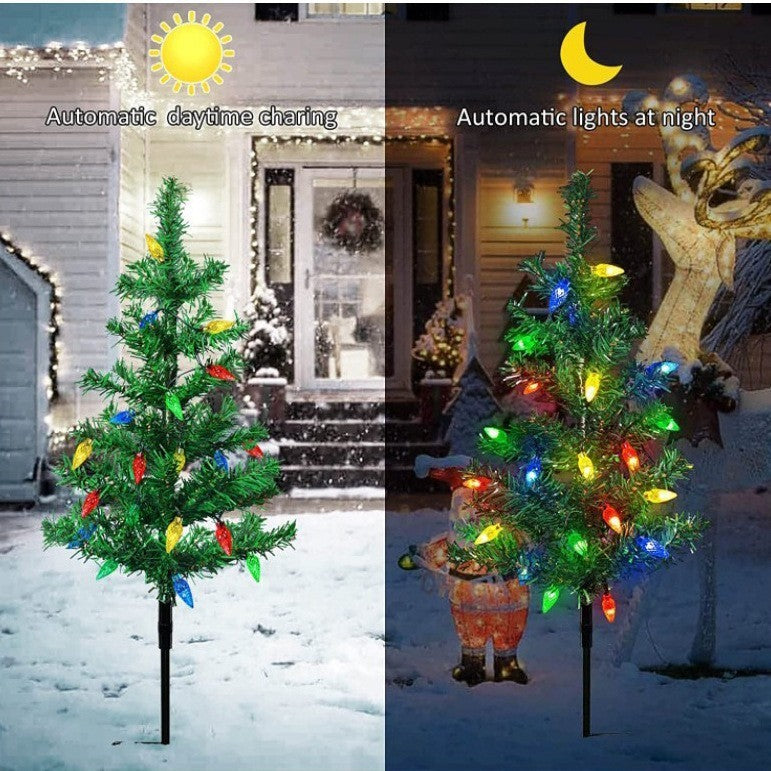 🎄 Solar Christmas Tree Garden Light – Festive Outdoor Holiday Decor
