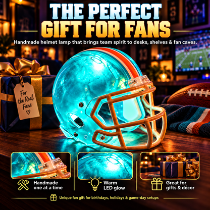 ⌛ Last Day 49% OFF 🔥 Handmade Football Helmet Lamp – LED Team Fan Cave Light with 32 Team Styles
