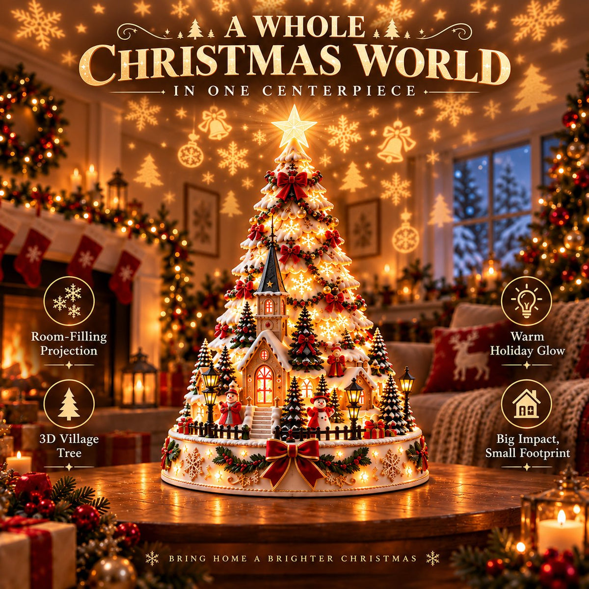 ⏳ Last day to save 49% –🎅 MerryRealm Christmas Village Lightscape Tree