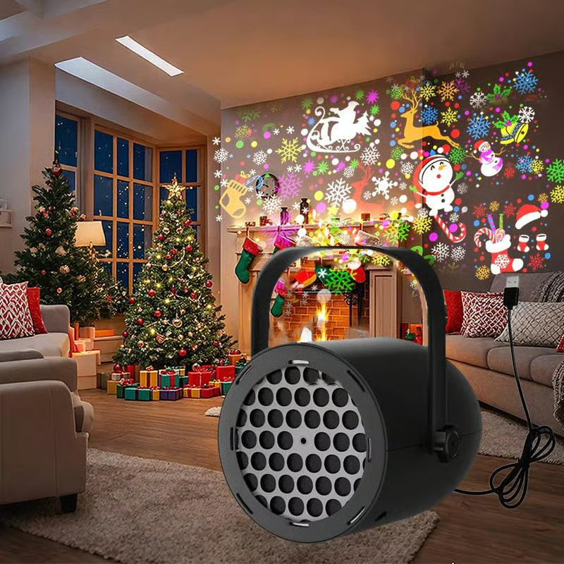 🌈📽️Magical Christmas LED Projector|16 Stunning Holiday Patterns to Light Up Your Home!✨