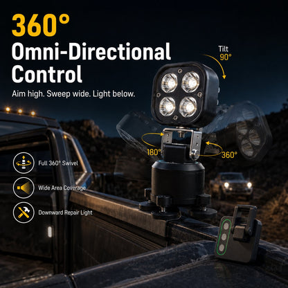 💡 Ultra-Bright 4-LED Off-Road Spotlight – Illuminate the Dark! ⚡