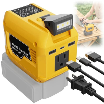🔋🔥250W Portable Power Inverter – Turn 18V–21V Tool Batteries Into 220V AC Power
