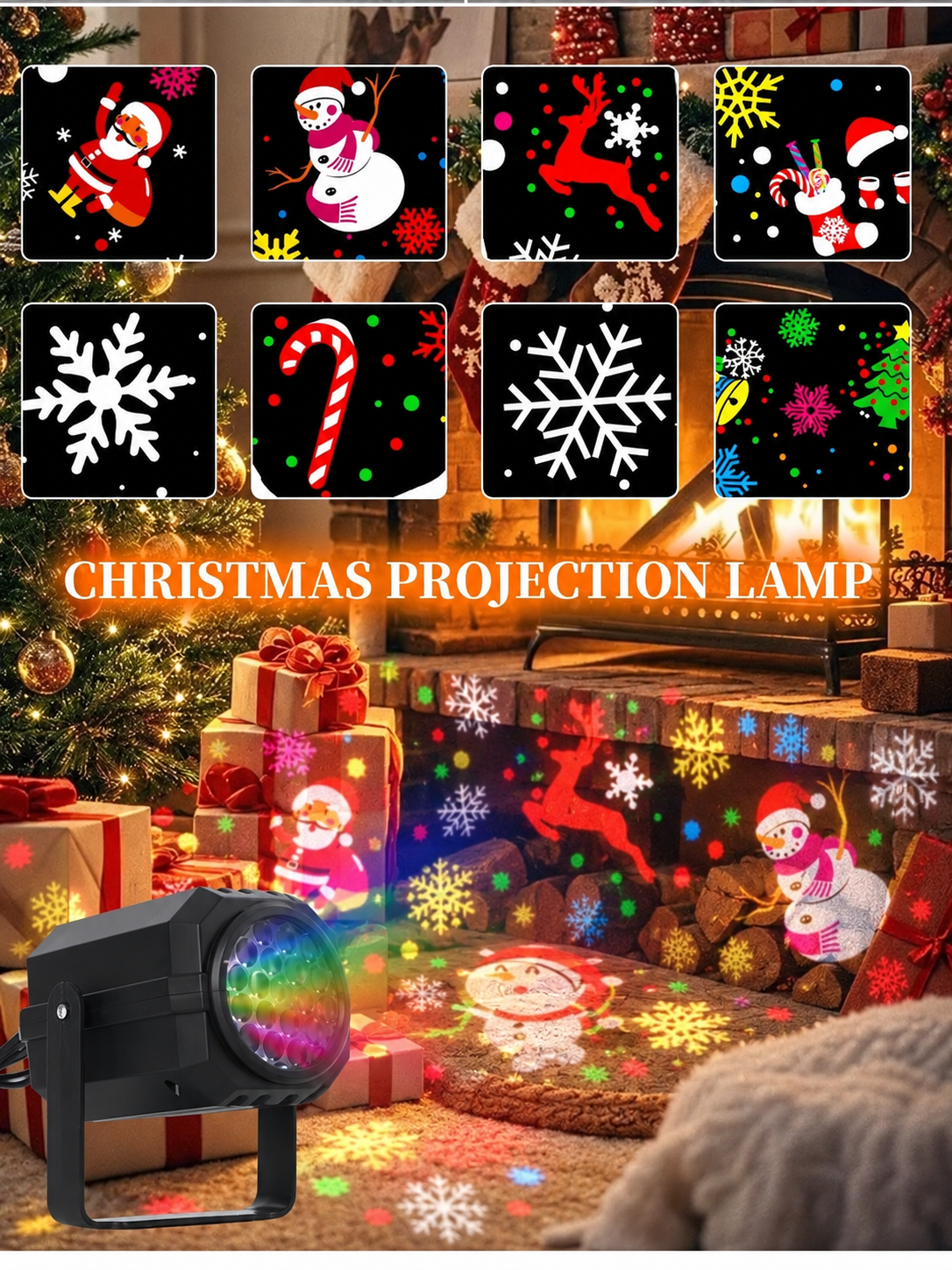 🎄🌟 Magical Christmas LED Projector – 16 Stunning Patterns to Light Up Your Holidays! ✨🎅