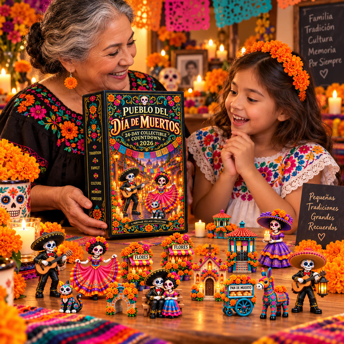 🕯️ 2026 Día de los Muertos Advent Calendar – 24 Miniature Village Collectibles