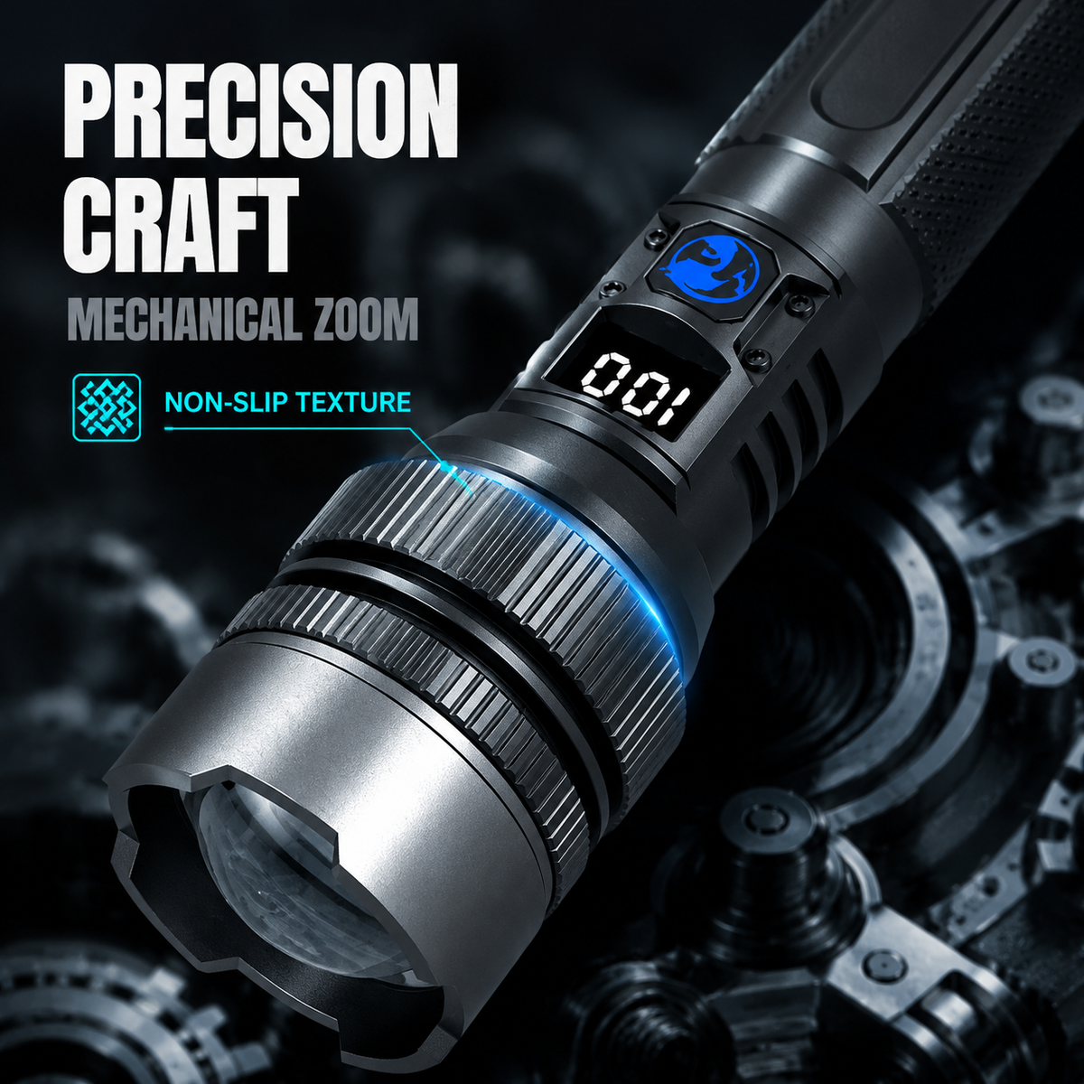 🔥 50% OFF! Ultra-Bright Tactical Flashlight – Zoomable & Rechargeable 🔦