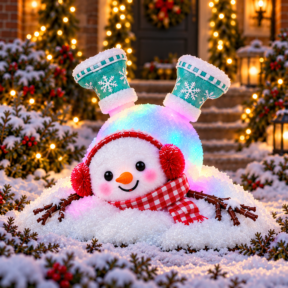 ☃️✨ Light-Up Christmas Snowman Decorations – 4 Adorable Styles to Brighten Your Holiday Garden! 🎄