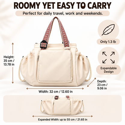 👜 3-in-1 Convertible Travel Tote – 15-Pocket Expandable Carryall