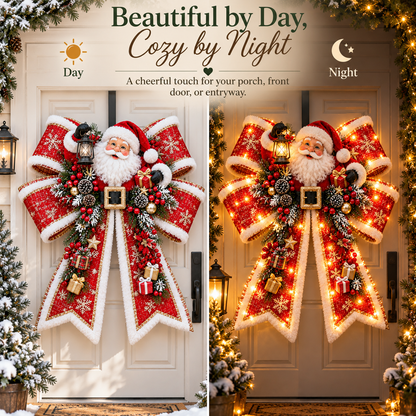 🎀✨ Giant Light-Up Christmas Bows – Oversized Holiday Door Decorations in 6 Festive Styles! 🎄