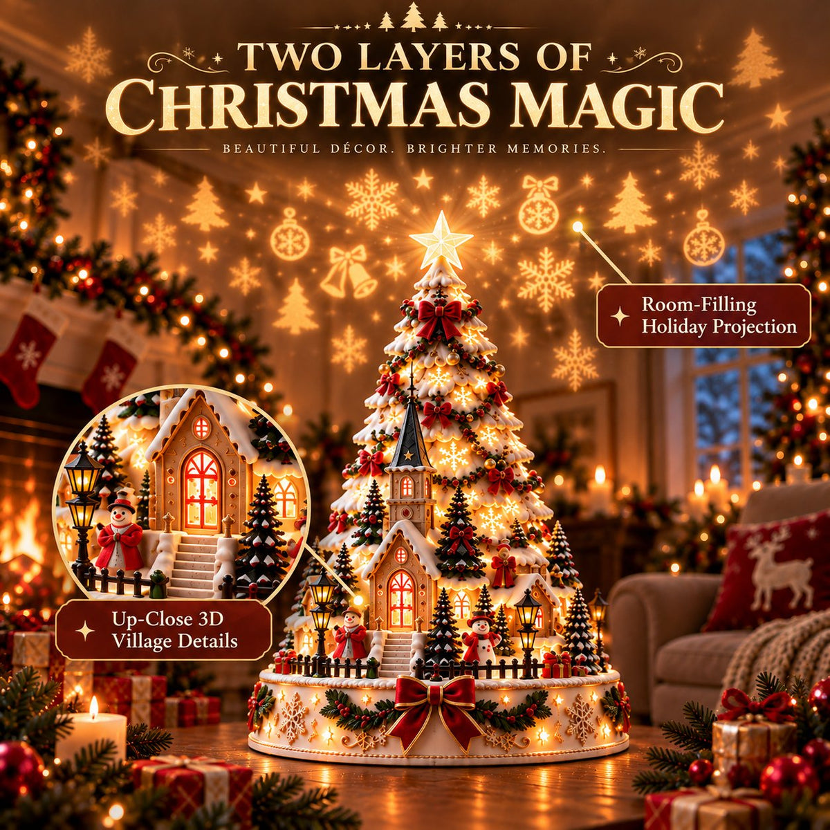 ⏳ Last day to save 49% –🎅 MerryRealm Christmas Village Lightscape Tree