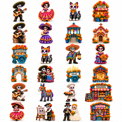 🕯️ 2026 Día de los Muertos Advent Calendar – 24 Miniature Village Collectibles