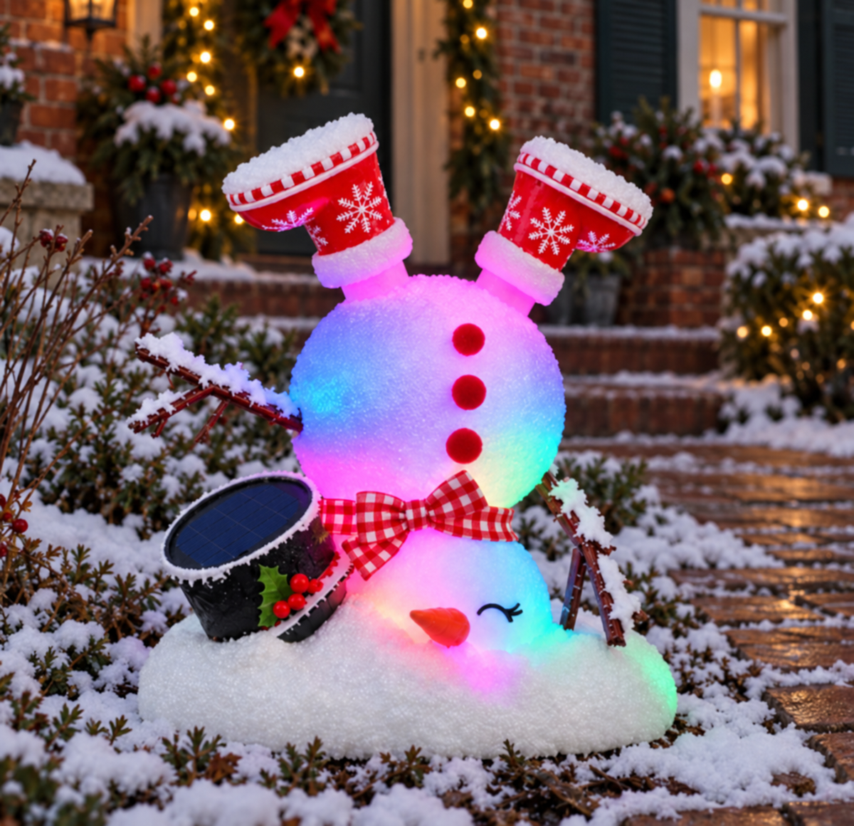 ☃️✨ Light-Up Christmas Snowman Decorations – 4 Adorable Styles to Brighten Your Holiday Garden! 🎄