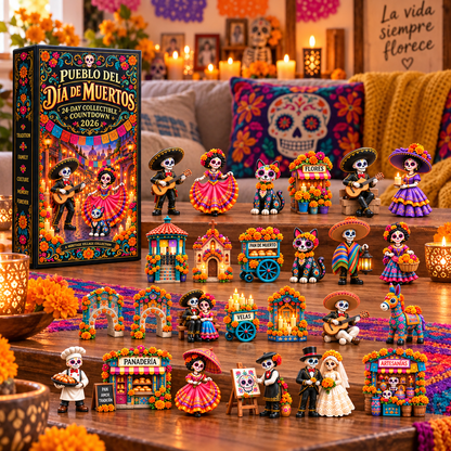 🕯️ 2026 Día de los Muertos Advent Calendar – 24 Miniature Village Collectibles