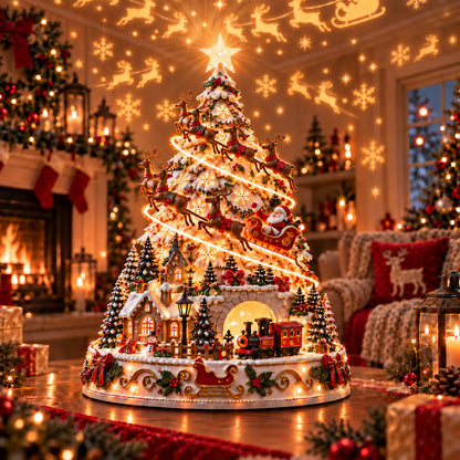🎄 Christmas Village Projection Light | 4 Festive Village Scenes | Magical Holiday Tabetop lDécor ✨