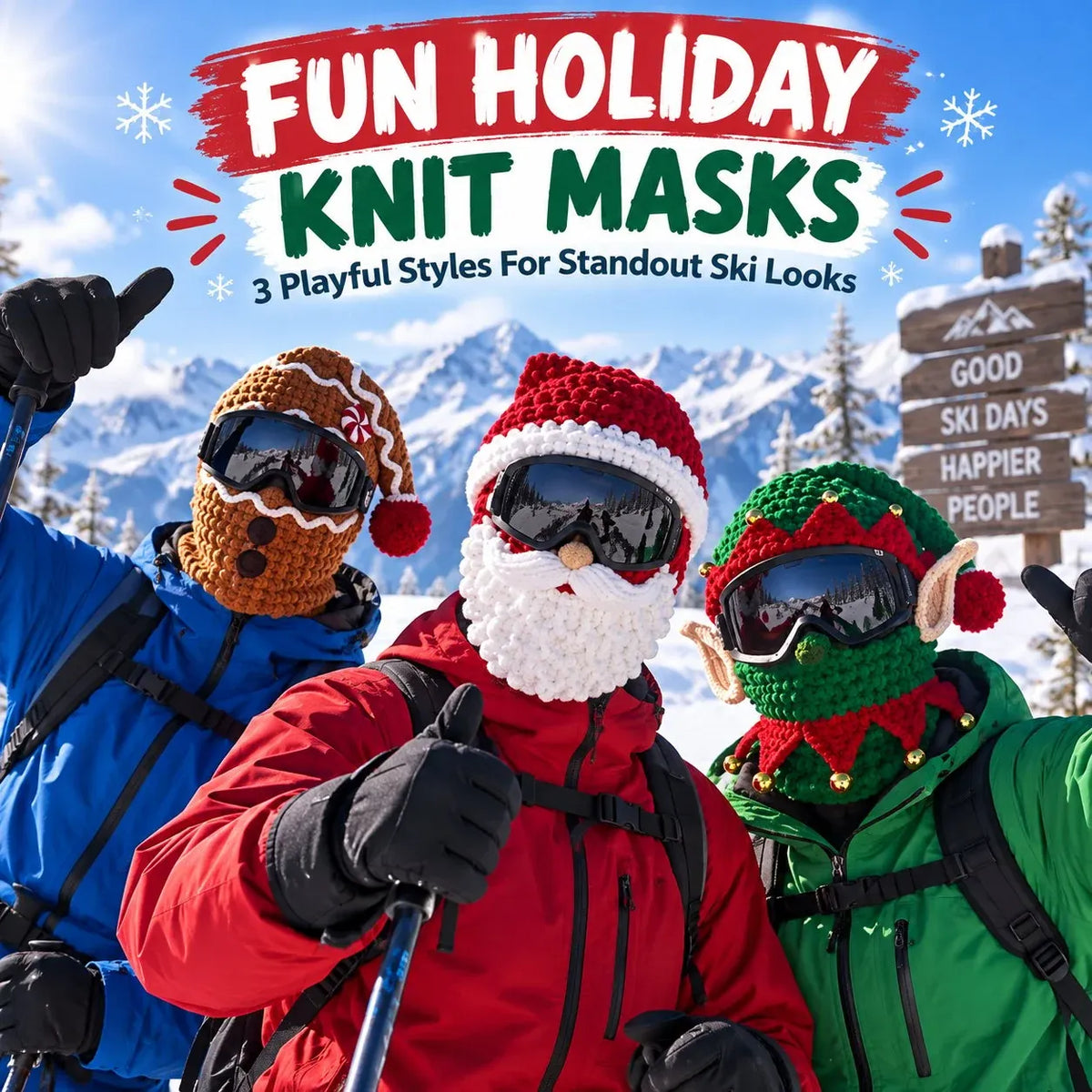 🎅 The Christmas Ski Mask Everyone Notices – 3D Festive Knit Cover