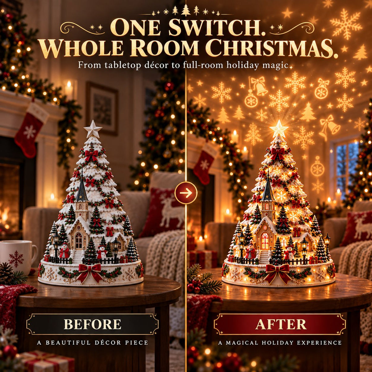 ⏳ Last day to save 49% –🎅 MerryRealm Christmas Village Lightscape Tree